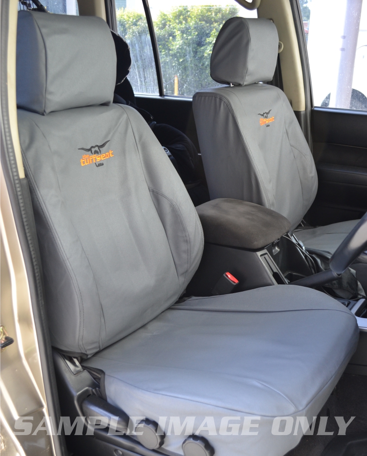 ONWARDS CANVAS WATERPROOF TAILOR MADE GREY CAR SEAT COVERS ISUZU D-MAX TF 2012 